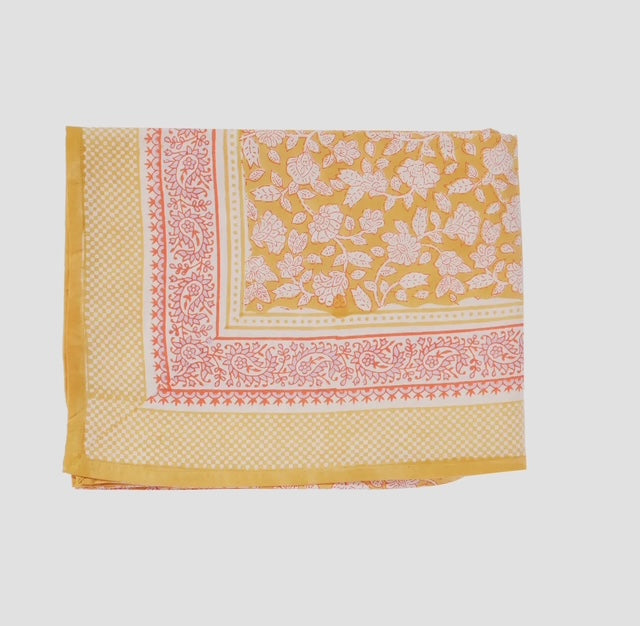 Indian Flower Tablecloth 67" x 118"