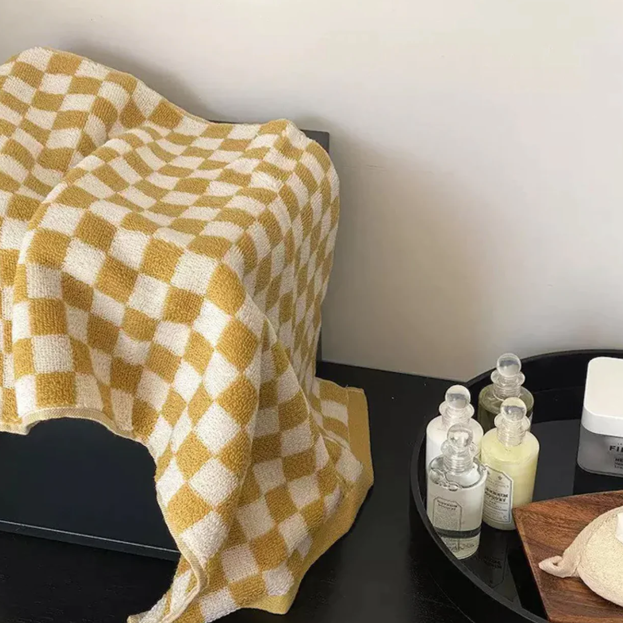 Checkerboard Bath Towels
