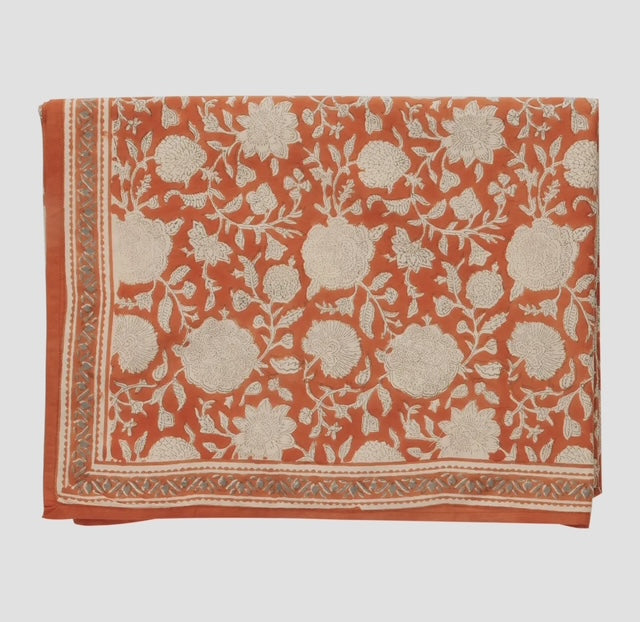 Indian Flower Tablecloth 67" x 118"