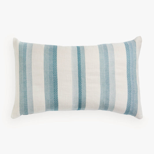 The Cabana Pillow is a gorgeous striped lumbar with an authentic, classy look and feel.