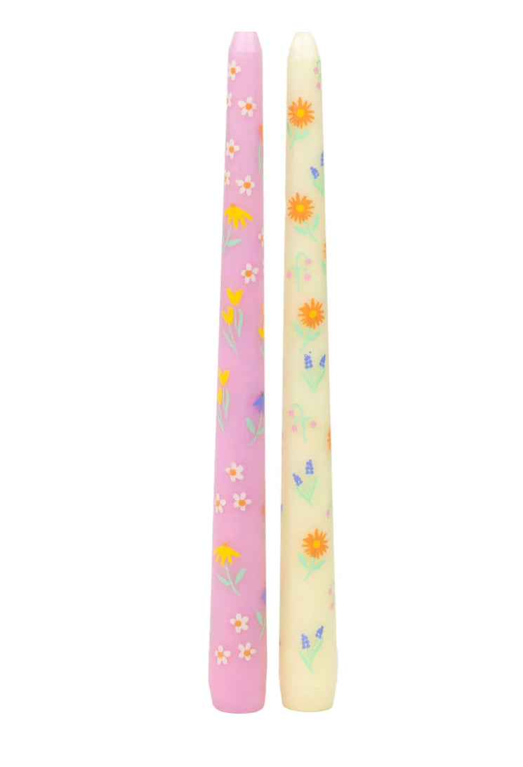 Floral Dinner Candles