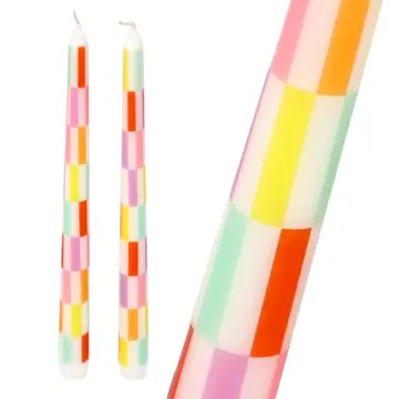 Multi Color Check Tapers 2 pack